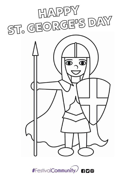 st george's day colouring pictures